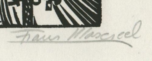 Gravure sur bois signée Á  la main par l\'artiste belge Frans Masereel d\'après l\'oeuvre de 1928