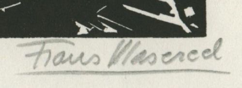 Gravure sur bois signée Á  la main par l'artiste belge Frans Masereel d'après l'oeuvre de 1928