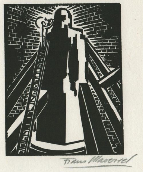 Woodcut van de Belgische kunstenaar Frans Masereel uit L\'oeuvre kopen
