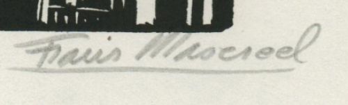 Gravure sur bois signée Á  la main par l\'artiste belge Frans Masereel d\'après l\'oeuvre de 1928