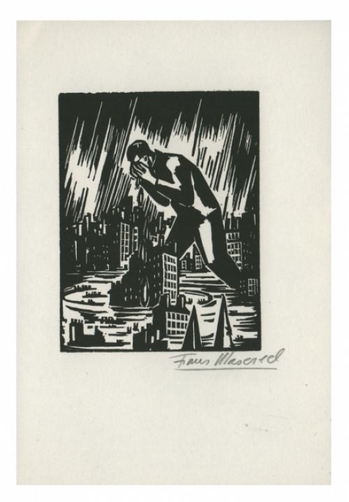 Houtsnede van Frans Masereel uit L\'oeuvre