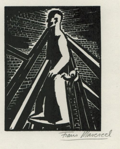 Houtsnede van de Belgische kunstenaar Frans Masereel uit L\'oeuvre