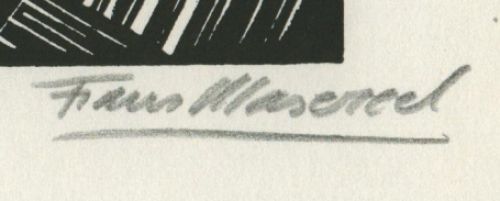 Gravure sur bois signée Á  la main par l'artiste belge Frans Masereel d'après l'oeuvre de 1928