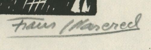 Gravure sur bois signée Á  la main par l'artiste belge Frans Masereel d'après l'oeuvre de 1928