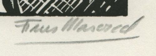 Gravure sur bois signée Á  la main par l'artiste belge Frans Masereel d'après l'oeuvre de 1928