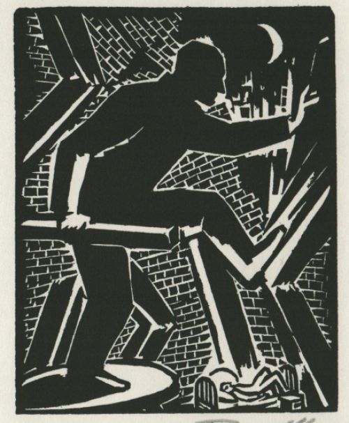 Houtsnede van Frans Masereel uit L'oeuvre
