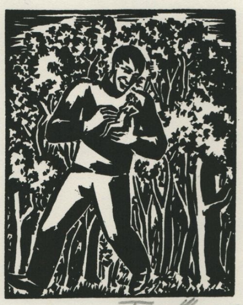 Gravure sur bois de l'artiste belge Frans Masereel d'après l'oeuvre de 1928