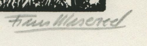 Gravure sur bois signée Á  la main par l'artiste belge Frans Masereel d'après l'oeuvre de 1928