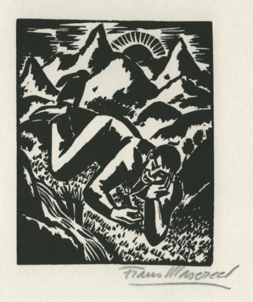Woodcut van de Belgische kunstenaar Frans Masereel uit L'oeuvre kopen