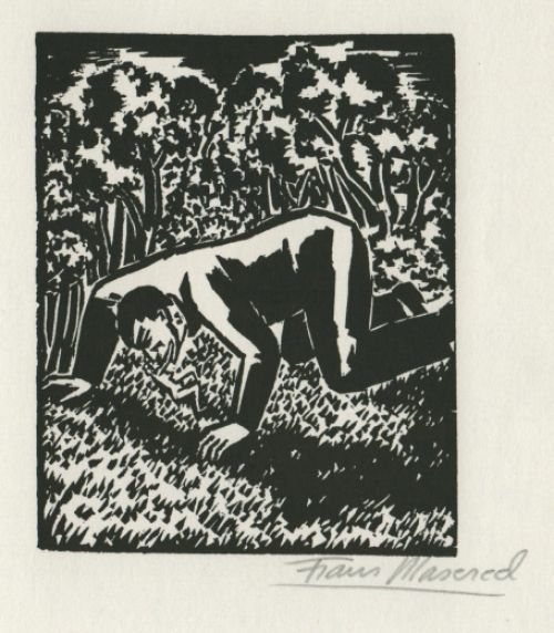 Woodcut van de Belgische kunstenaar Frans Masereel uit L'oeuvre kopen