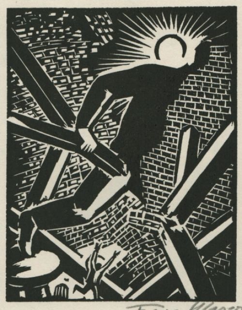 Houtsnede van Frans Masereel uit L'oeuvre