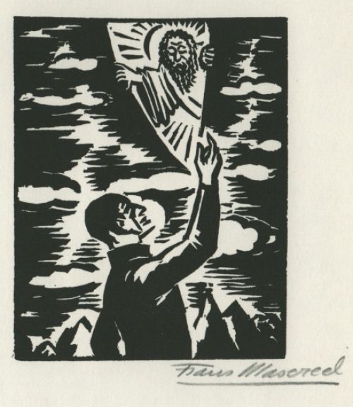 Woodcut by Belgian artist Frans Masereel from the work l'oeuvre from 1928