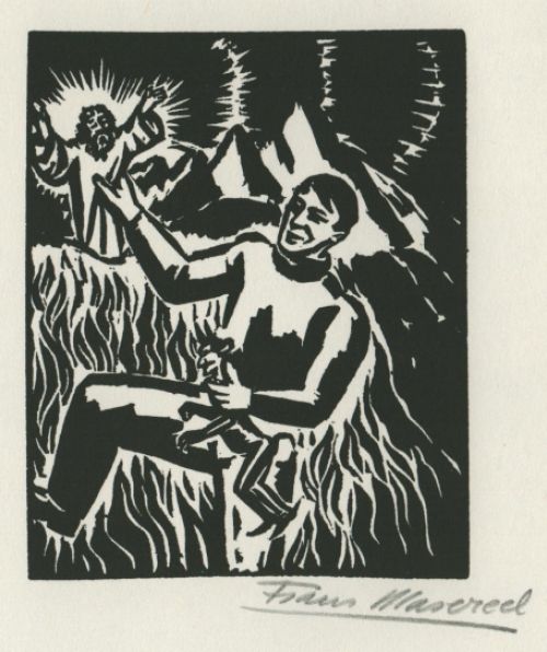 Woodcut van de Belgische kunstenaar Frans Masereel uit L'oeuvre kopen