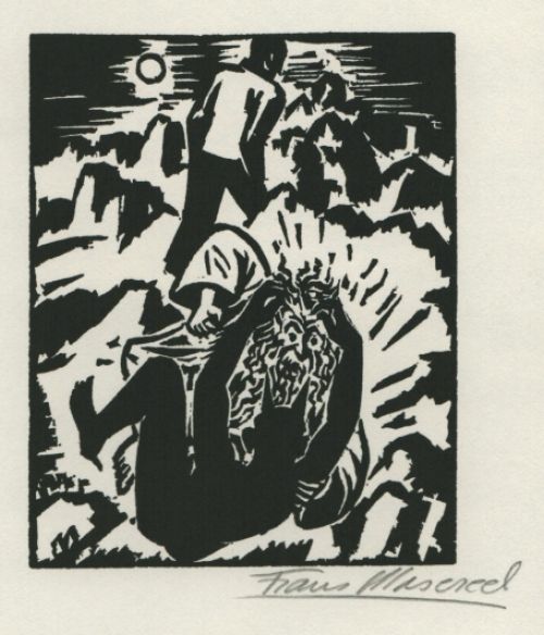 Woodcut van de Belgische kunstenaar Frans Masereel uit L'oeuvre kopen