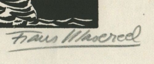 Gravure sur bois signée Á  la main par l'artiste belge Frans Masereel d'après l'oeuvre de 1928