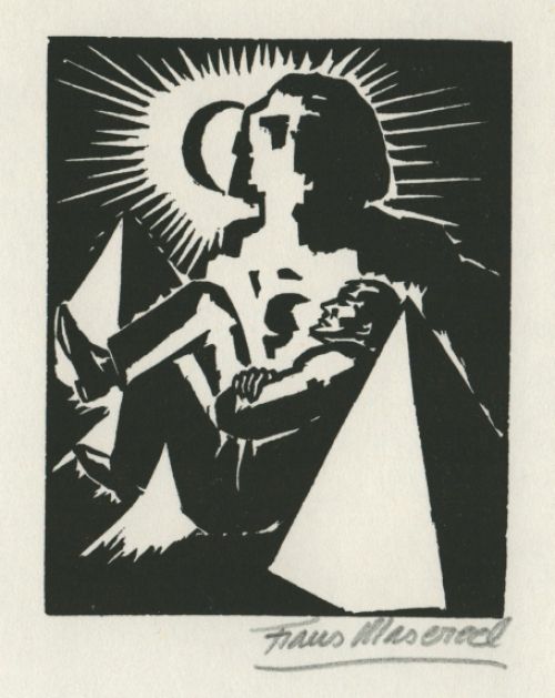 Woodcut by Belgian artist Frans Masereel from the work l'oeuvre from 1928
