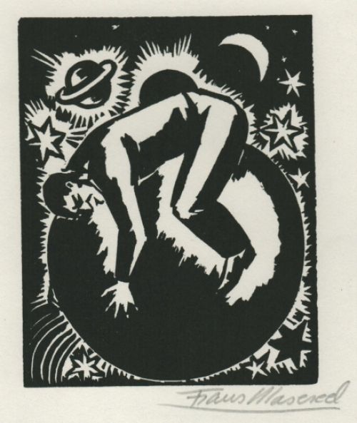 Woodcut by Belgian artist Frans Masereel from the work l\'oeuvre from 1928