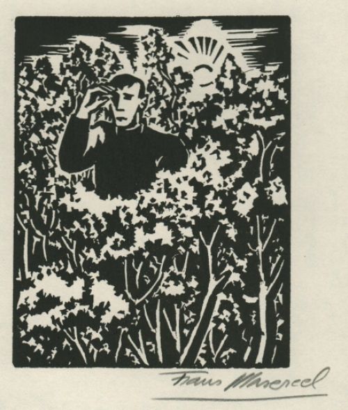 Houtsnede van de Belgische kunstenaar Frans Masereel uit L'oeuvre