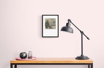 Tekening, Zittende man met boek (+/- 1902)