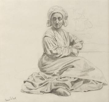Xavier De Cock met een potloodtekening