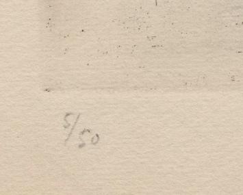 Eugeen Yoors met een ets van een boom