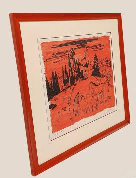 Cheval avec poulain dans le pré EA