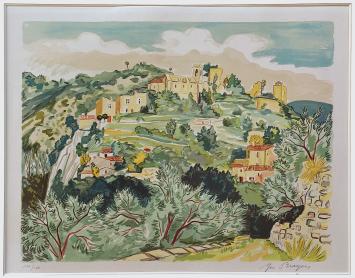 Yves Brayer met een litho