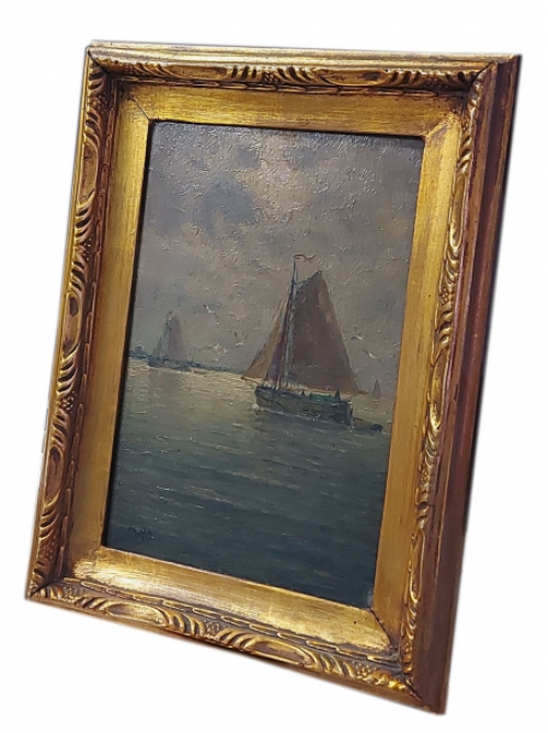 Zeilboten op de Schelde door Romain Steppe