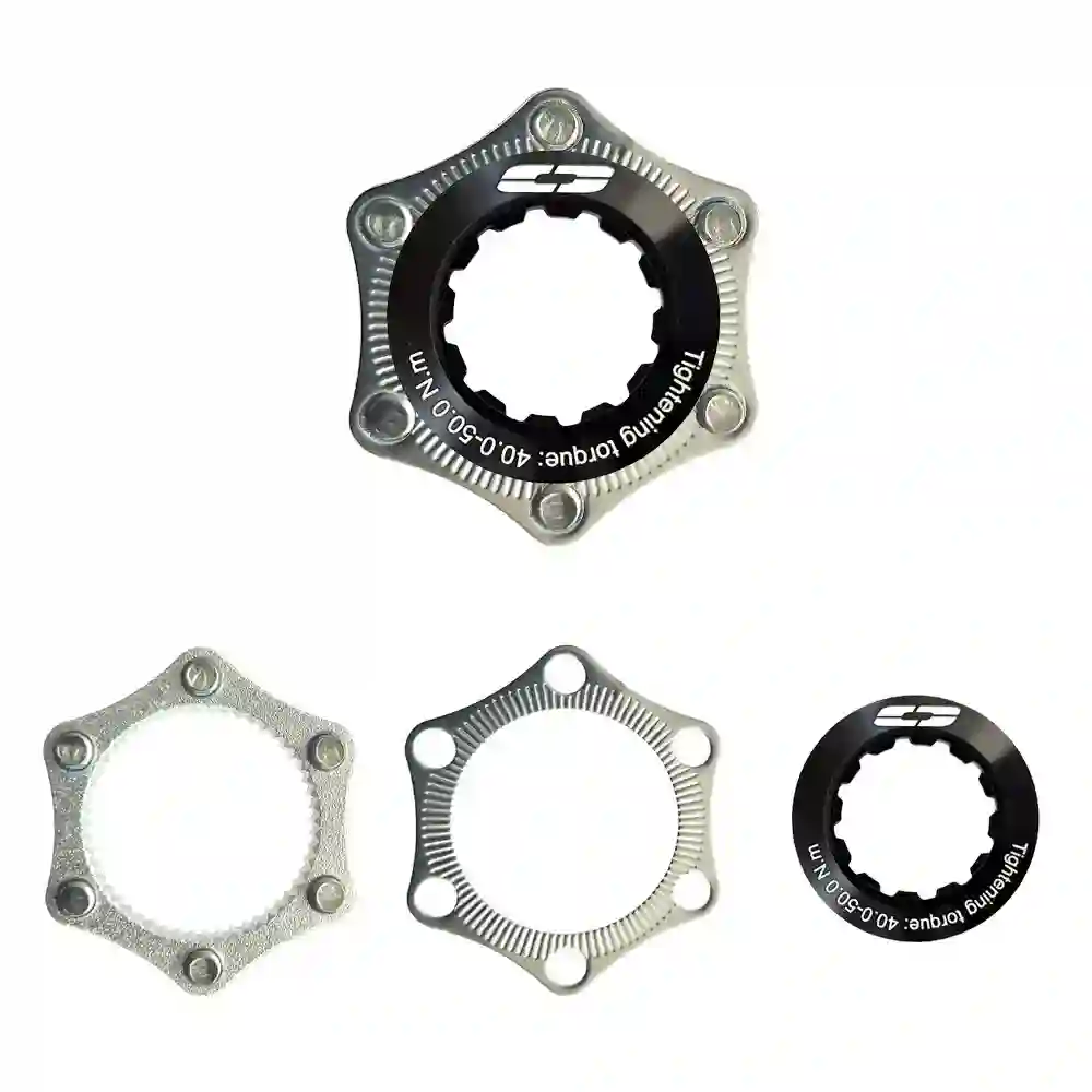 Cyclotech Bremsscheibenadapter 6-Loch auf Center Lock, 9 mm QR