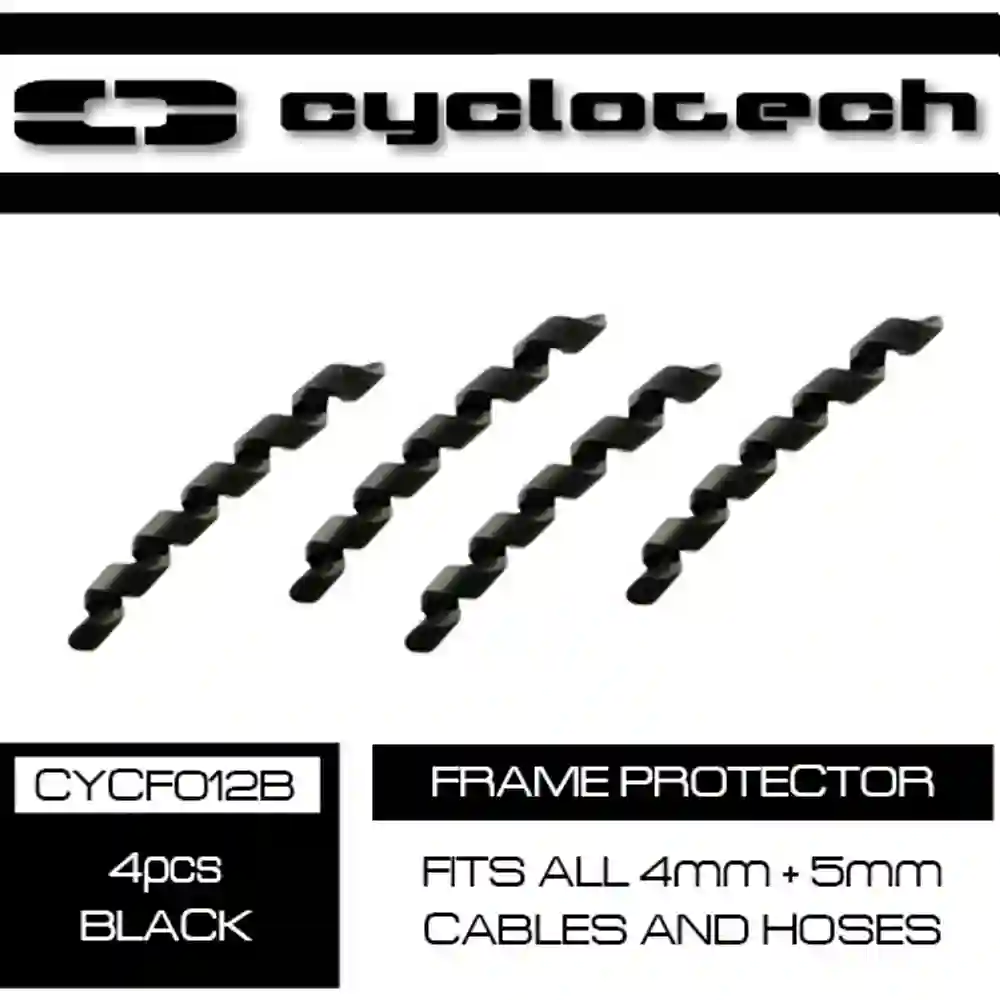 Cyclotech Rahmenschutz für Züge, 4 Stück, schwarz