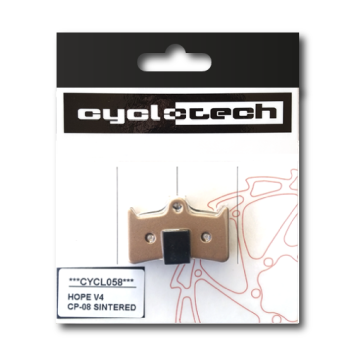 Hope V4 Sinter Bremsbeläge, Cyclotech Prodisc Metal.