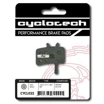 Avid Juicy 3 - 5 - 7 und Avid BB7 organische Bremsbeläge, Cyclotech Prodisc Kevlar