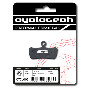 Avid X0 Trail / Sram Guide / Sram G2 organische Bremsbeläge, Cyclotech Prodisc Kevlar
