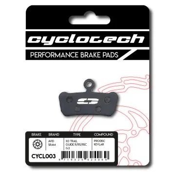 Sram G2 - Sram Guide - Level Stealth 4 piston organische Bremsbeläge, Cyclotech Prodisc Kevlar