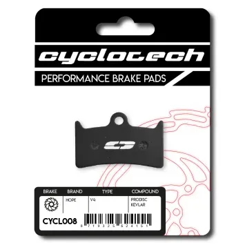 Hope V4 - TR4 - GR4 organische Bremsbeläge, Cyclotech Prodisc Kevlar
