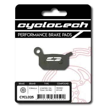 Formula 4Racing - B4 Team - B4 Pro Organische Bremsbeläge, Cyclotech Prodisc Kevlar