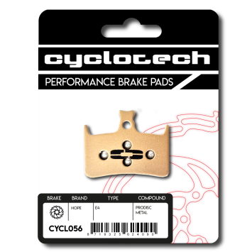 Hope E4 Sinter Bremsbeläge, Cyclotech Prodisc Metal.