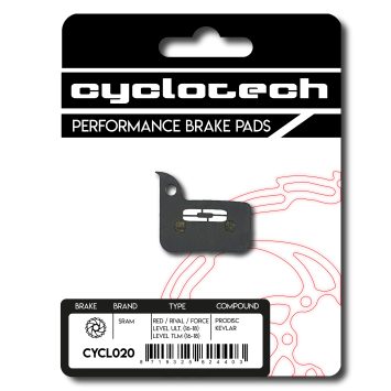 Sram Red - Rival - Force - Hydro - Etap AXS (bis 2019) organische Bremsbeläge, Cyclotech Prodisc Kevlar