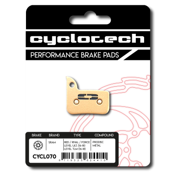 Sram Red - Rival - Force - Hydro - Etap AXS (bis 2019) Sinter Bremsbeläge, Cyclotech Prodisc Metal.
